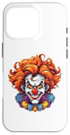 Coque pour iPhone 16 Pro Costume de clown maléfique effrayant effrayant pour Halloween