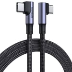 Ugreen Vinklad USB-C till USB-C Kabel 100W, 2m - Svart