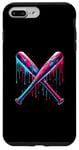 iPhone 7 Plus/8 Plus Cross Baseball Bat with SprinklesDrip Sports Player Softball Case