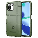 Hülle® Firmness and Flexibility Case Compatible for Xiaomi Mi 11 Lite/Xiaomi Mi 11 Lite 5G/Xiaomi Mi 11 Youth(Army Green)