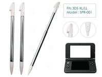 3 x White Stylus for Nintendo 3DS XL/LL Metal Extendable Retractable Parts Pen