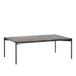 Adea - Plateau Table 100x60, Emperador Dark Marble Top Black Standard Legs - Sofabord - Johan Ridderstråle,Mats Broberg - Brun - Metall/Stein