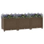 Lit Surélevé Jardinière Lit de Plantation Pot de Plantes Bac à Fleurs Jardin Balcon Terrasse Extérieur 120x40x38 cm Polypropylène