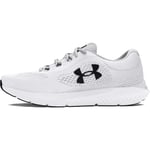 Under Armour UA Charged Rogue 4 Chaussures de sport pour hommes, baskets légères et respirantes, blanc/blanc/noir