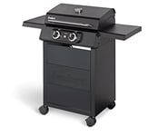 Enders® Barbecue électrique eCRAVE 2, avec grille en fonte, chariot de barbecue avec beaucoup d'espace de rangement, système de nettoyage Simple Clean ™, 2 éléments chauffants puissants, hotte de