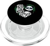 This Boy Loves Pandas Cute Panda Bear Valentines Day PopSockets PopGrip for MagSafe