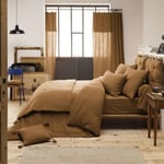 Housse de couette 200x200 Gaze de Coton Camel