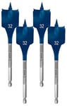 Bosch Professional 1x Expert SelfCut Speed Spade Drill Bit (for Softwood, Chipboard, Ø 32,00 mm, Length 152 mm, Accessories Rotary Impact Drill) (Pack of 4)