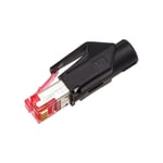 Klotz RJ45CR5E1R screened CAT 5e cable plug with sleeve / Hirose Black