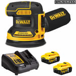 Dewalt DCW210N 18V Brushless Orbital Sander with 2 x 5.0Ah Batteries & Charger