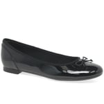 Clarks Couture Bloom Womens Black Patent Ballet Pumps