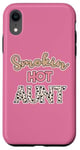 Coque pour iPhone XR Smoking Hot Aunt Pink Cheetah Leopard Sexy Aunt