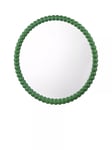 Där Ruan Bobbin Round Wood Frame Wall Mirror, 70cm