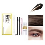 Lash & Brow Color Kit, Professionellt semi-permanent 2-i-1 Ögonfrans & ögonbrynsfärg Kit Långvarig för salong och hemmabruk Brun szq