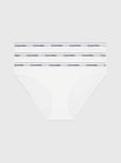 Calvin Klein 3 Pack Brief - White, White, Size M, Women