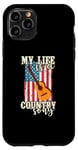 Coque pour iPhone 11 Pro Ma vie est une chanson country USA America Cowboys