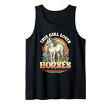 This Girl Loves Horses Girls Horseback Riding Horse Girl Tank Top