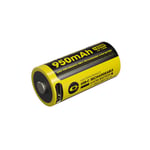 Pile Rechargeable via USB-C RCR123A 16340 NiteCore NL169R 3,6V 950mAh (Cable non fourni)