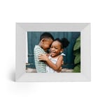 Aura UKA200-WHTS digital photo frame Quartz metallic, White 22.9 cm (9