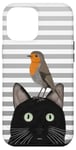 Coque pour iPhone 13 Pro Max Rouge-Gorge Oiseau Chat Biologiste Nature Ornithologue