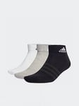 adidas Sportswear Unisex Cushioned Sportswear Ankle Socks - 6 Pack - Grey, Grey, Size L, Men