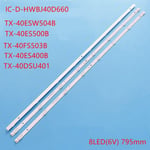 3pcs A MENÉ LA Bande Pour TV 40 pouces IC-D-HWBJ40D660 ÉCRAN V400HJ9-MD1 PANASONIC TX-40ES400B TX-40ES500B TX-40FS503B TX-40ESW504B Nipseyteko