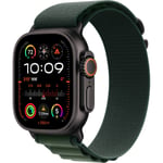 Apple Watch Ultra 2 Gps + Cellular 49 Mm Boîtier En Titane Noir Avec Boucle Alpine Vert Foncé S