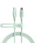 Anker 543 USB C to USB C Cable (240W 6ft), USB 2.0 Bio-Based Charging Cable for MacBook Pro 2020, iPad Pro 2020, iPad Air 4, Samsung Galaxy S21, and More (Natural Green)