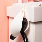 White Hair Dryer Hanging Bag No-Punch Hair Dryer Storage Rack  for Home