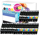 Lot de 30 cartouches jet d'encre type Jumao compatibles pour Canon Pixma TS6051 +Fluo offert