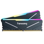 fanxiang RGB DDR4 RAM 32GB(2x16GB) 3200MHz CL16 1.35V Computer Memory with Heatsink for Desktop Computer