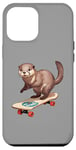 Coque pour iPhone 14 Pro Max Skateboard Otter Cool Skateboard Simple Skater Fun Fan