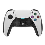 Blanc3 Contrôleur De Jeu Sans Fil Bluetooth Pour La Console Ps4 Double Vibration Gamepad Pour Pc / Android Téléphone Joysticks Gamepad Pour Playstation 4 Pro / Slim / Pour Win7 / 8/10 Double Vibration Support 6 Axes