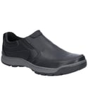 Hush Puppies Mens Jasper Slip On Leather Shoes (Black) - Size UK 7