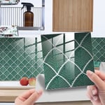 Cyslmuk - Credence Adhesive pour Cuisine Brique Palme Hellgrün 25 Pcs Stickers Muraux Salle de Bains Cuisine Carrelage Adhesif Mural avec Motifs de