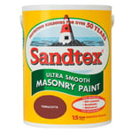 Sandtex 5 Litre Terracotta Ultra Smooth Masonry Paint Home Wall Exterior Paint