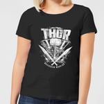 Marvel Thor Ragnarok Thor Hammer Logo T-shirt Femme - Noir - XL