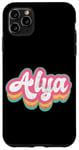 Coque pour iPhone 11 Pro Max Alya Prénom Fille Vintage Années 70 80 Personnalisé