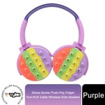 Childrens Headset Stress Buster Head Phones Kids Push-Pop Fidget AUX Wireless