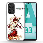 Coque pour Samsung Galaxy A33 5G Manga Fairy Tail Erza