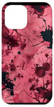 Coque pour iPhone 12 Pro Max Rose minimaliste floral sanglant rouge sang éclaboussure Halloween