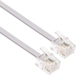 20M Rj11 Câble De Rallonge Adsl Cordon Internet Haute Vitesse Bt Large Bande Mâle Vers Mâle Routeur Et Modem Vers Rj11 Prise Téléphonique, Microfiltre, Fil De Ligne Terrestre (Blanc)