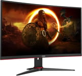 Écran Gaming Incurvé Cq27G2U 68 Cm (27 Pouces) (Qhd,Hdmi,Displayport,Freesync,Temps De Réponse De 1 Ms,144 Hz,2560X1440) Noir/Rouge