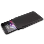 caseroxx Business-Line Poche pour ZTE Blade L6 en noir fait de Cuir artificiel