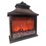 Charming LED Lantern with Fireplace Effect Lightweight & Battery Powered for use