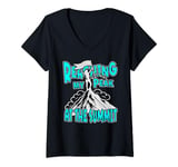 Womens Reaching My Peak At The Summit Climber Funny Adult Humor V-Neck T-Shirt