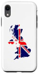 Coque pour iPhone XR Drapeau carte du Royaume-Uni