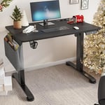 YITAHOME Bureau Assis Debout Électrique, Bureau Réglable en Hauteur, 100x60x(72-120) cm avec Clavier Intelligent à Mémoire, 2 Ports USB et Prises de Courant, Table Réglable en Hauteur, Noir