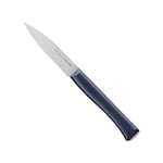 OPINEL - N°225 Office Intempora - Couteau Cuisine OPINEL Plébiscité par les Grands Chefs - Couteau Cuisine Professionnel Lame Inox 8 cm et Manche Polymère - Bleu Foncé