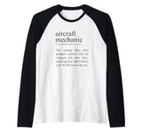 Hero Who Pampers Planes, Aircraft Mechanic Definition Raglan Baseball Tee